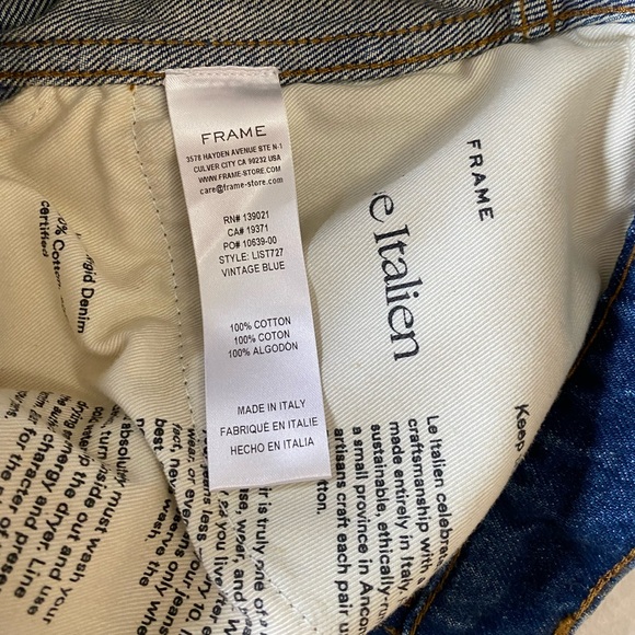 Frame Denim Le Italien Straight. NWT. Size 30 - Picture 5 of 9